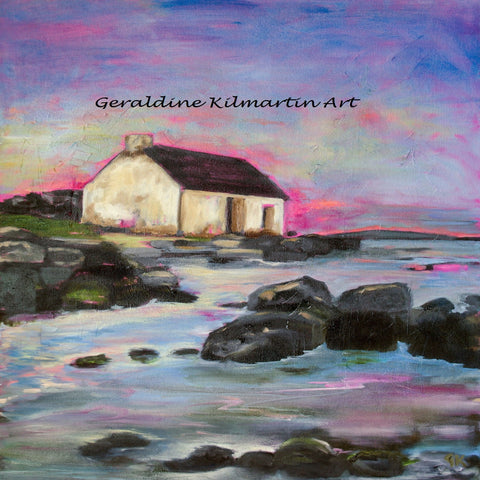 Connemara Fishing Hut Original Oil painting