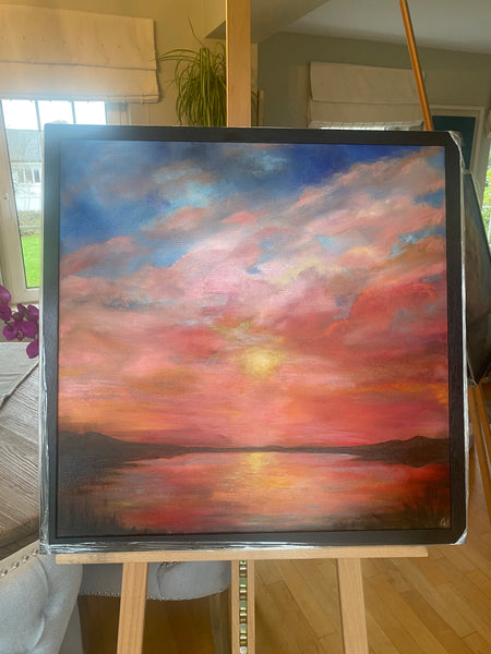 Connemara Sunset. Original Oil painting